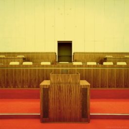 Rednerpult, Plenarsaal, Palast der Republik, Berlin, 1993